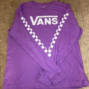 Purple long sleeve vans shirt